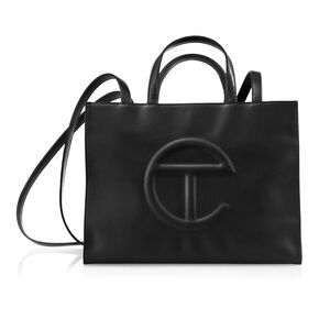 Telfar Black Signature Shopping Tote